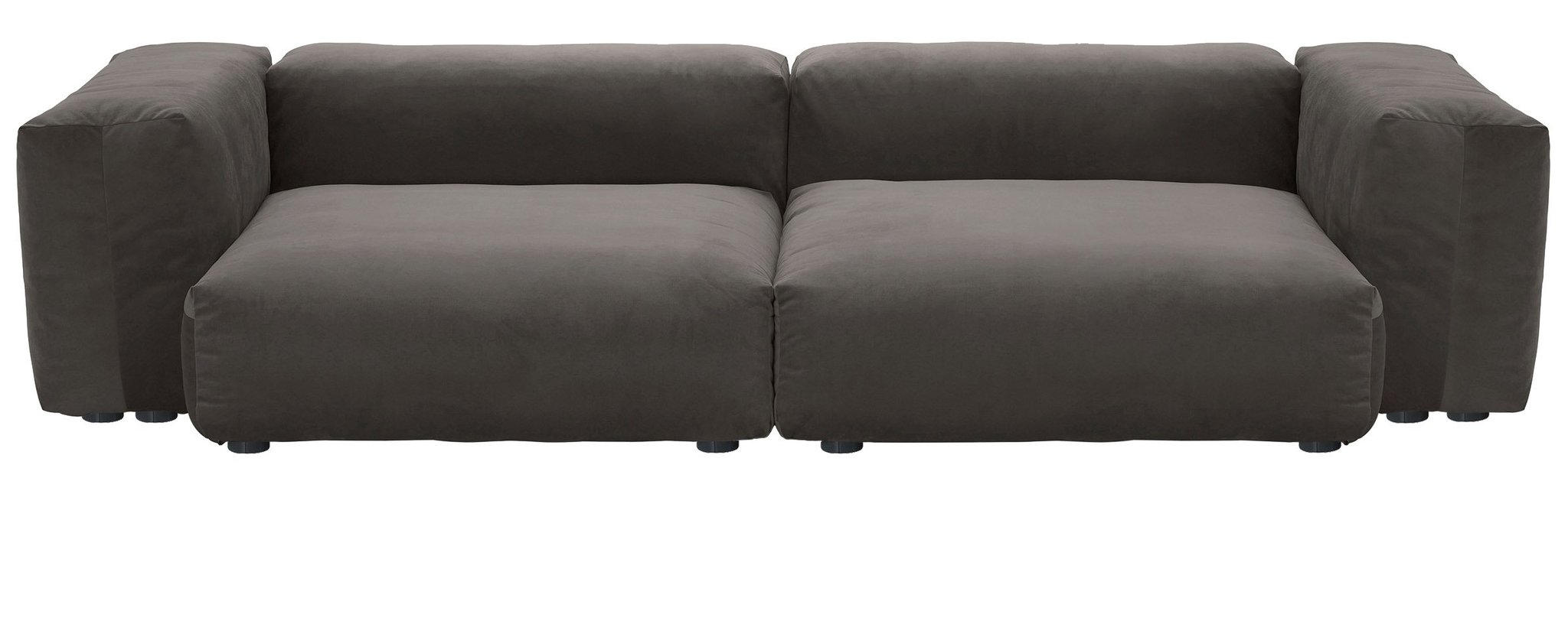 Vetsak Sofa 2 Large 4 Side velvet dark grey